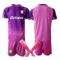 Camisa de Futebol Aston Villa Goleiro Equipamento Alternativo Infantil 2025-26 Manga Curta (+ Calças curtas)
